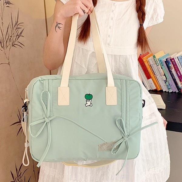 High appearance level school style versatile single-shoulder bag, Japanese ins style soft girl crossbody bag, large capacity women's single-shoulder bag full figure