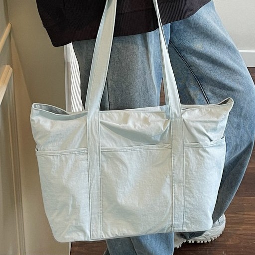 New yoga handbag, women's large-capacity single-shoulder bag, fabric bag, lightweight travel, travel, commuting, casual tote bag full figure