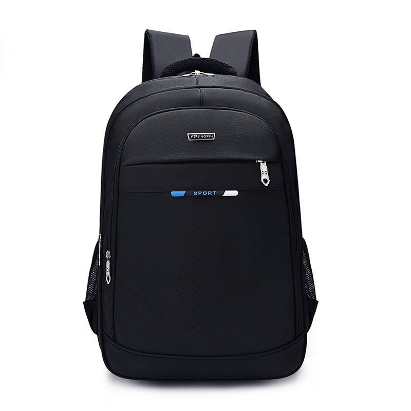 Korean-style casual backpack for business commuting, large-capacity solid-color schoolbag, fashionable and simple computer bag, men's backpack Item Picture