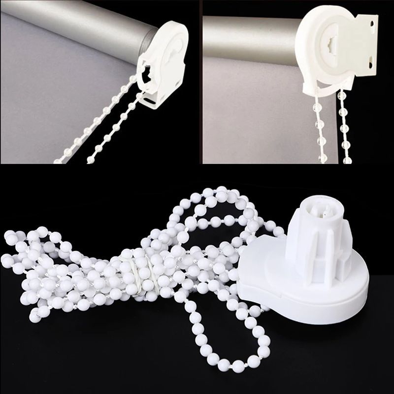The manufacturer supplies 25MM roller blind head controller, pull bead curtain heads, and comes with 3-meter bead chain curtain accessories Specification drawing