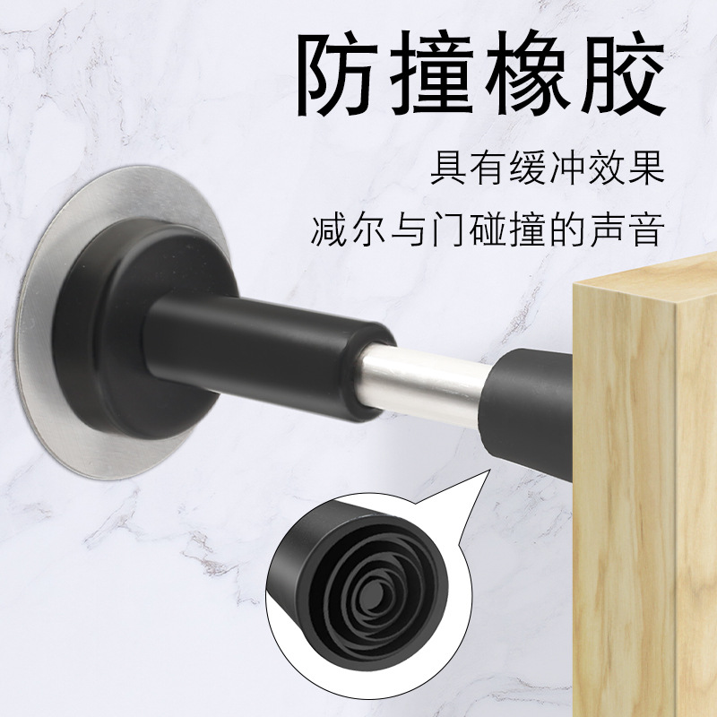 New type of anti-collision door stopper without drilling, door and rear door stopper, anti-theft door, door collision main door, extended door top for entrance door details Picture