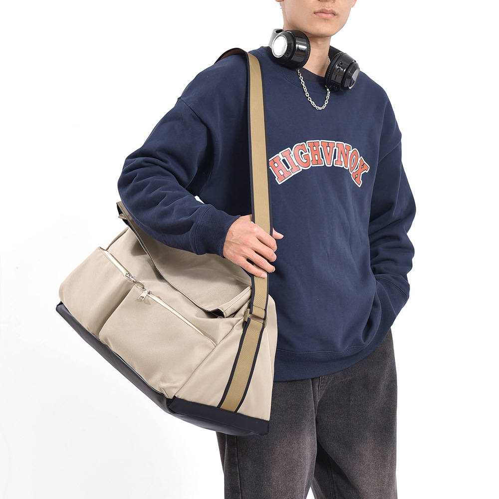 New trendy and fashionable hand-held travel bags, men's and women's sports yoga and fitness bags, dry and wet separation luggage bags for business trips and boarding Specification drawing