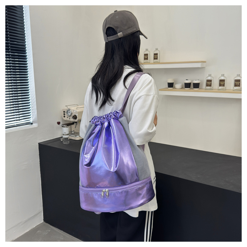 New shoe warehouse swimming bag, women's dry and wet separation sports and fitness bag, waterproof storage yoga bag, travel backpack Specification drawing
