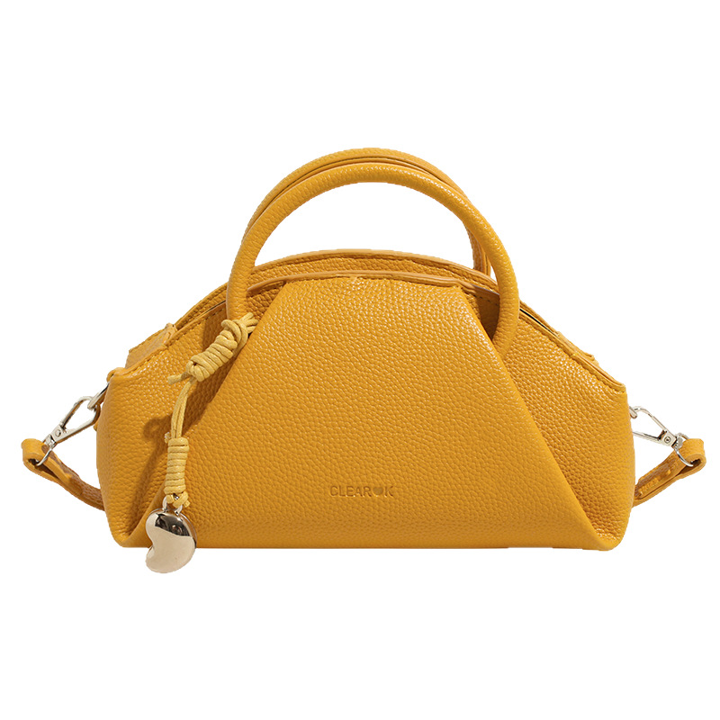 2025 New Korean-style pleated, stylish casual hand-held small square bag for women, a solid color single-shoulder crossbody bag with a sense of fashion and sophistication Item Picture