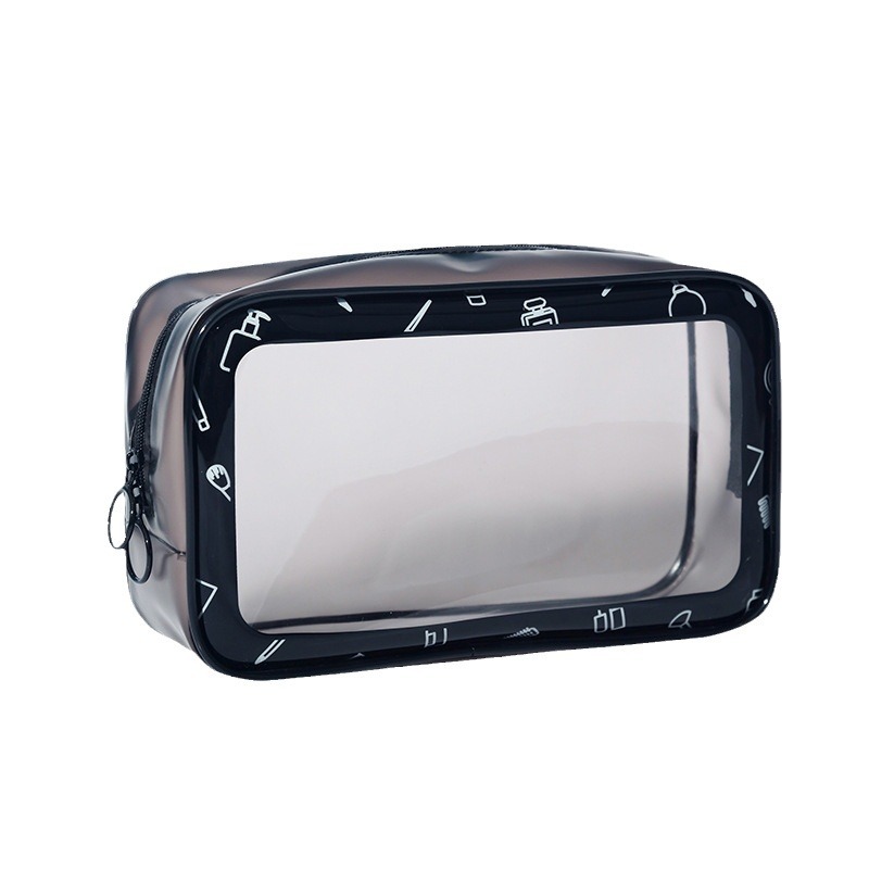 Wholesale pvc transparent cosmetic bags, waterproof zipper bags, new cosmetic storage bags, large-capacity travel toiletries Item Picture