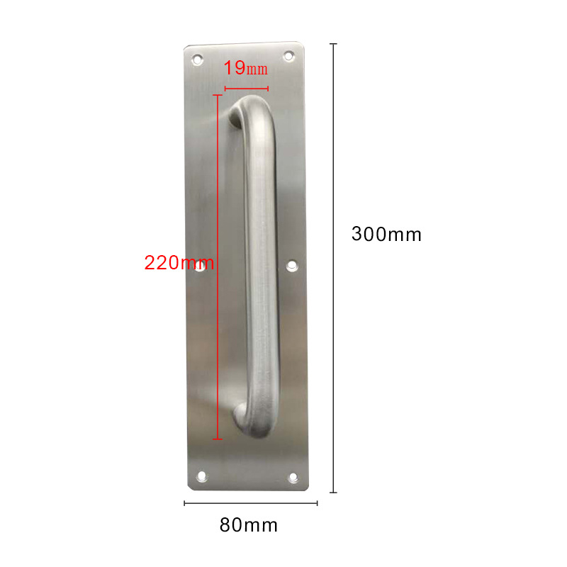 Anti-theft door handle, stainless steel fire door handle, signboard door handle, modern semi-circular sliding plate handle Application Scenario
