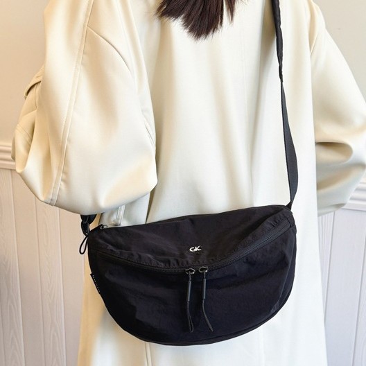 Fashion Women's Bag 2024 Autumn New Nylon fabric dumpling bag single-shoulder bag, cross-border trend casual crossbody bag for women Specification drawing