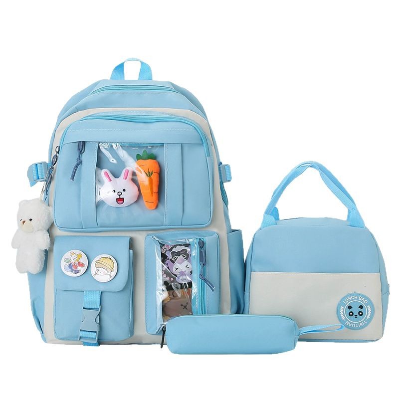 High appearance level, cute Korean-style high school, junior high school, primary school students, forest-themed girls, large-capacity backpack, simple backpack Item Picture