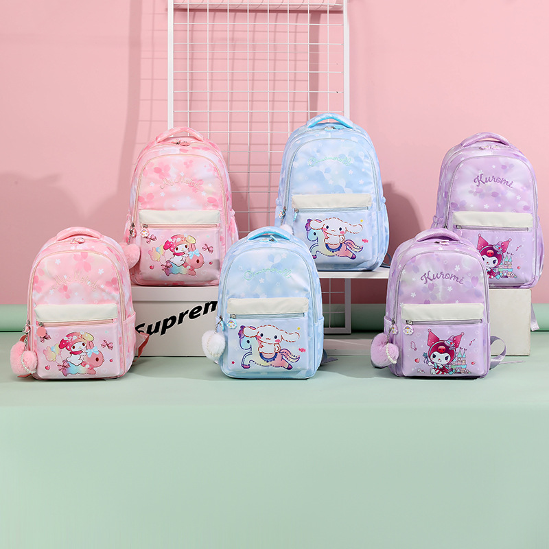 New cross-border schoolbag for primary school 1-3-6 grade lightweight girls cute backpack for kindergarten schoolbag full figure