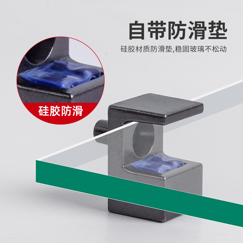 Modern minimalist glass fixed clamps, bathroom clamps, inner layer panels of hardware cabinets, glass brackets, zinc alloy plate brackets, and bracket accessories details Picture