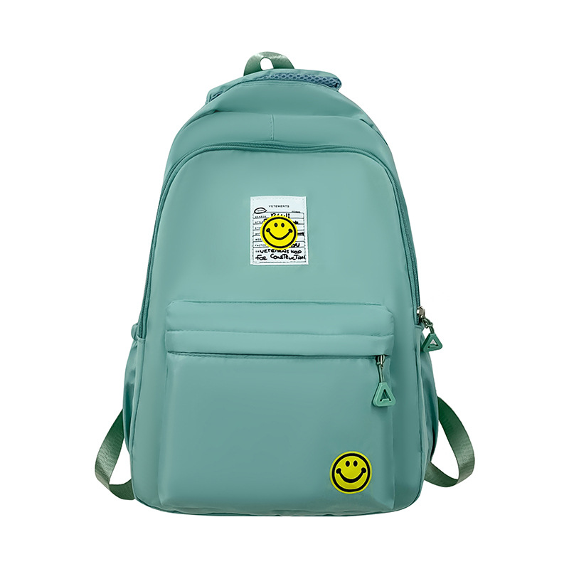 2025 New Japanese-style schoolbag for girls and middle school students, simple solid color, versatile ins fresh forest style backpack Item Picture