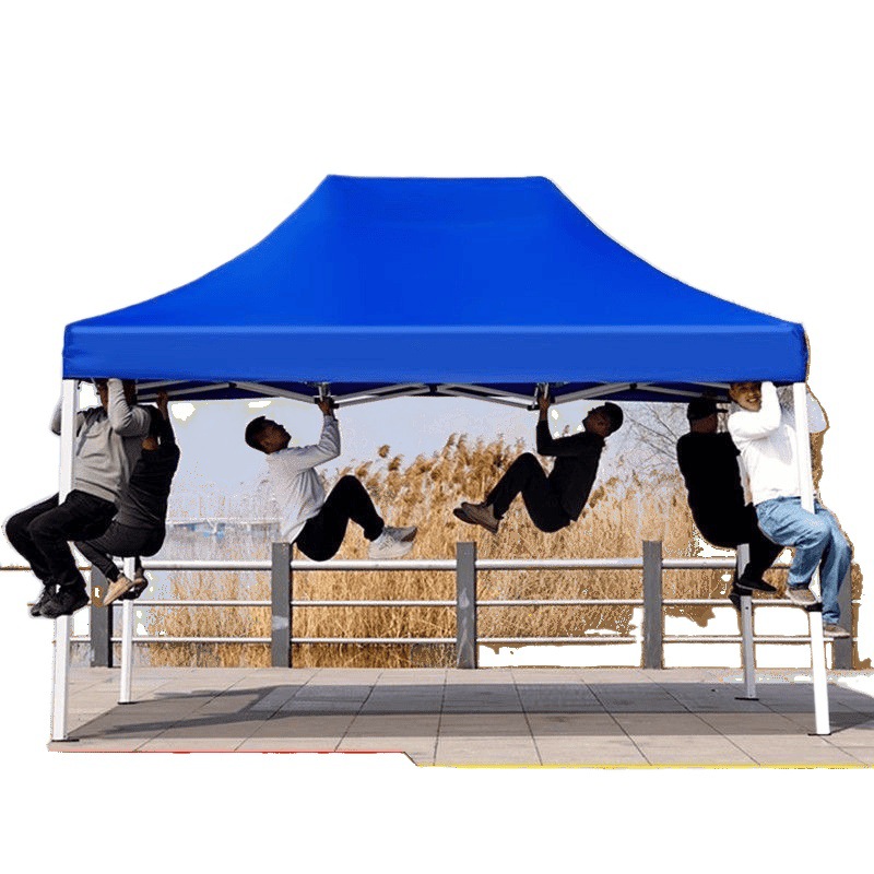 Extra-thick night market four-legged umbrella, stall tent umbrella, square advertising sunshade, folding four-corner tent umbrella, rain shelter Item Picture