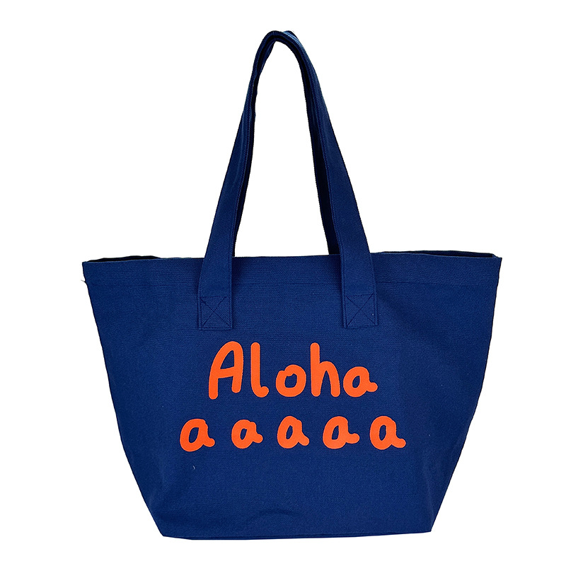 Letter-printed single-shoulder bag, new Spring/Summer 2025 style, artistic, casual, versatile, large-capacity tote bag, underarm bag Item Picture