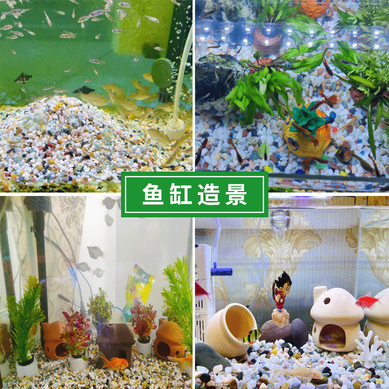 Natural rain flower stones, colored small pebbles, five-color stones, pebbles, succulent potted plants, flower cultivation, covering, fish tank, and landscape stones Item Picture