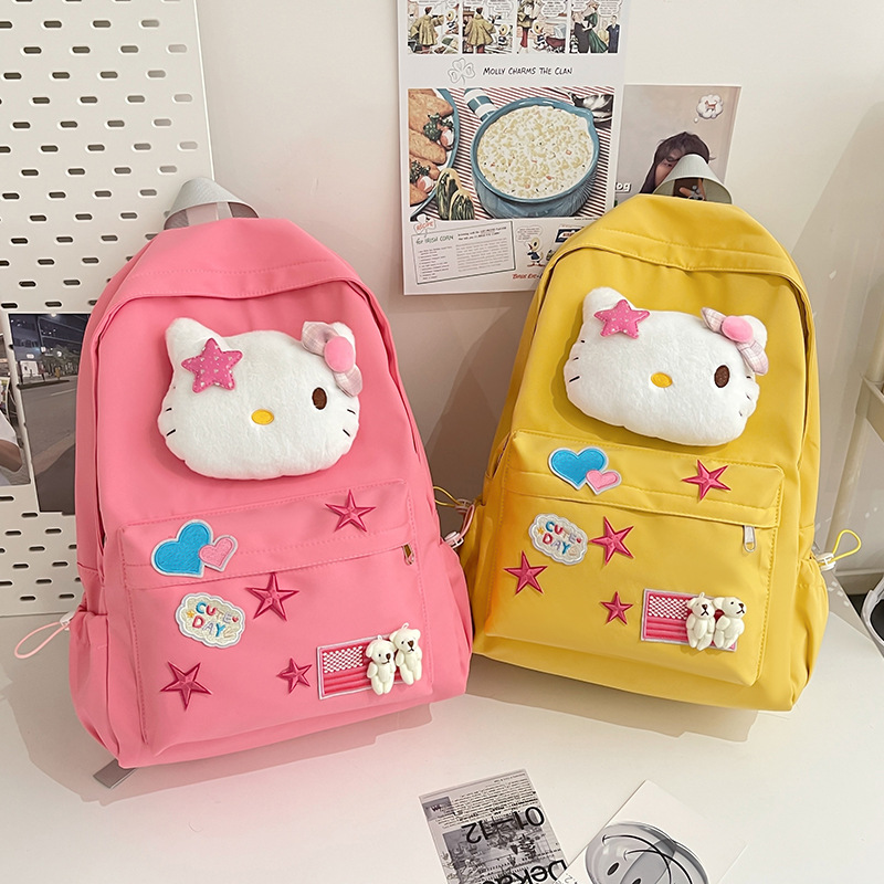 Cross-border high-appearance-level schoolbag, large-capacity, cute backpack for primary, junior high and senior high school students, Japanese-style cartoon backpack details Picture