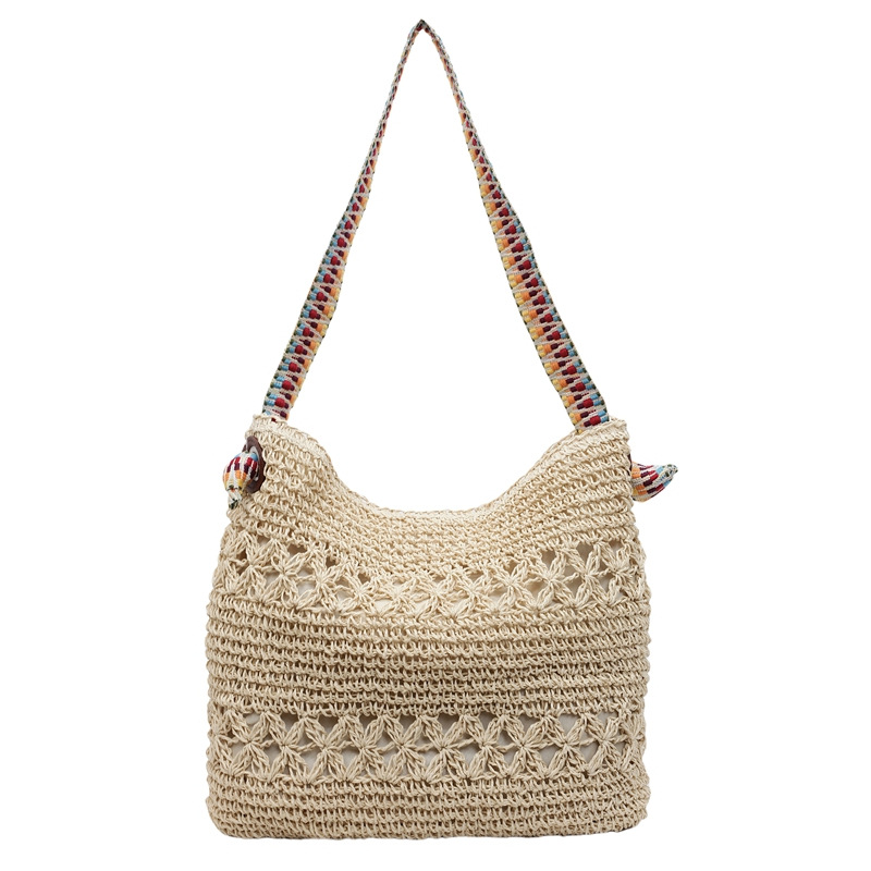 Lazy style straw woven bag for women 2025 Summer new versatile single-shoulder commuter tote bag, beach vacation bag Item Picture