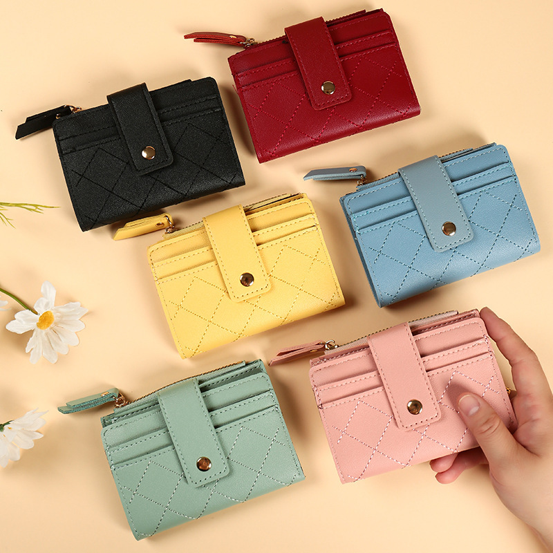 Wholesale 2023 wallet Creative zipper coin Purse Korean version multi-slot student wallet Fashionable Short Women's wallet Application Scenario