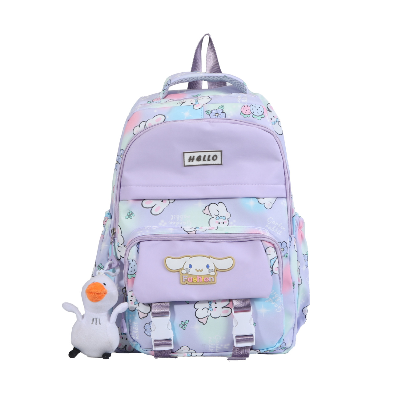New Korean cartoon pattern girls' schoolbag, cute high school students' backpack, large-capacity and stylish junior high school students' backpack Item Picture