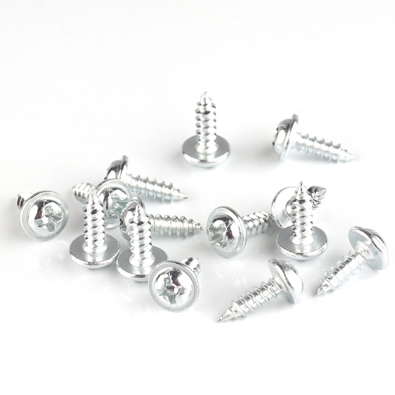 M3 Self-tapping screw cross-stitch photo frame hardware tight fixing round head screw Silver screw accessory Item Picture