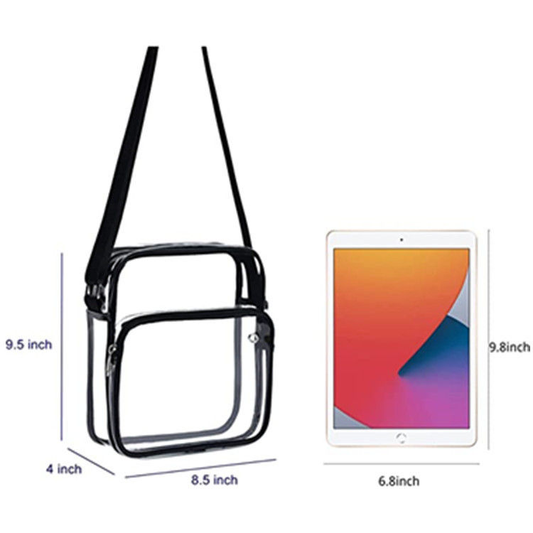 Amazon transparent pvc crossbody bag with adjustable shoulder strap, messenger bag, outdoor sports single-shoulder backpack factory direct sales Application Scenario