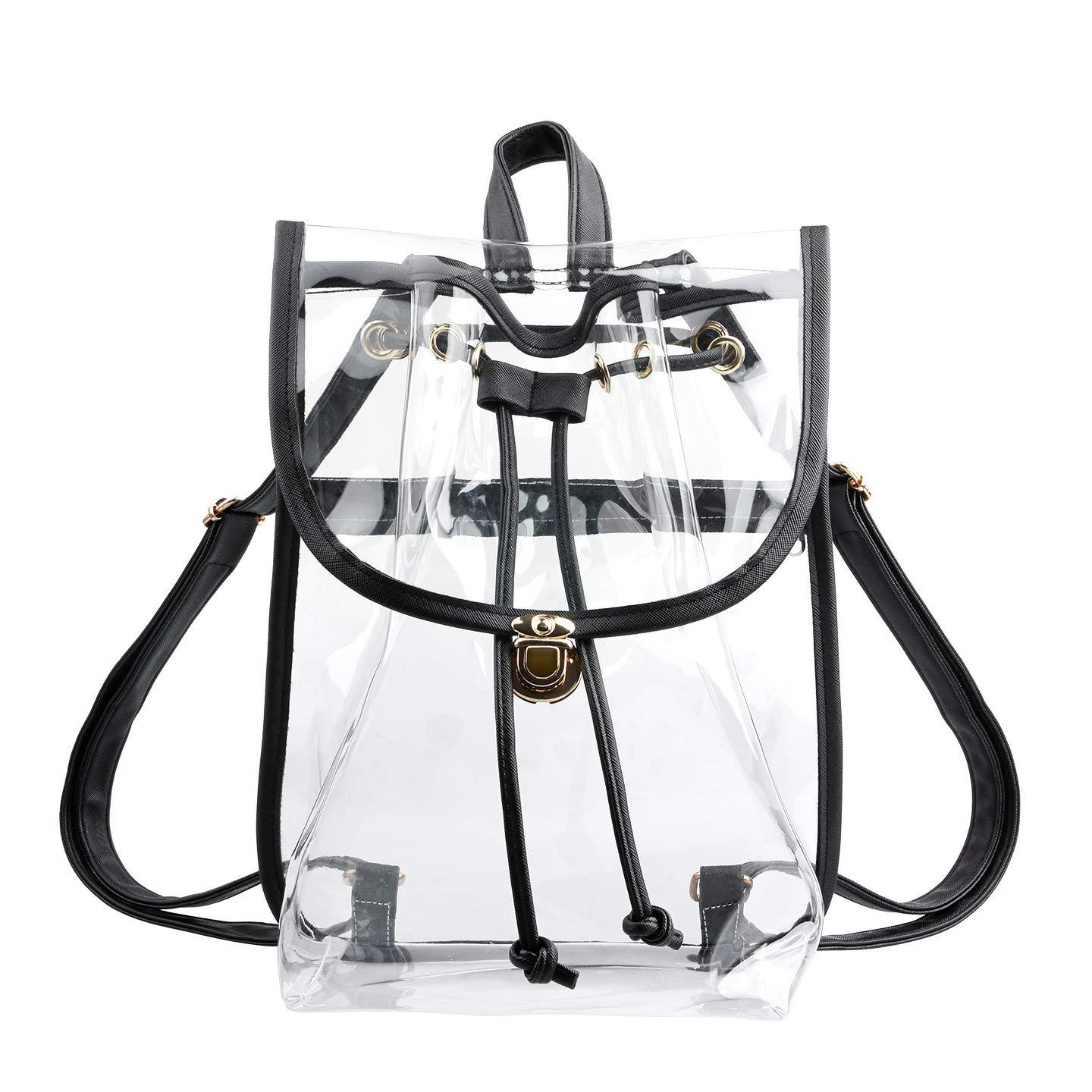 Amazon export PVC transparent backpacks, outdoor travel backpacks, heavy-duty transparent backpacks, drawstring bags in stock Item Picture