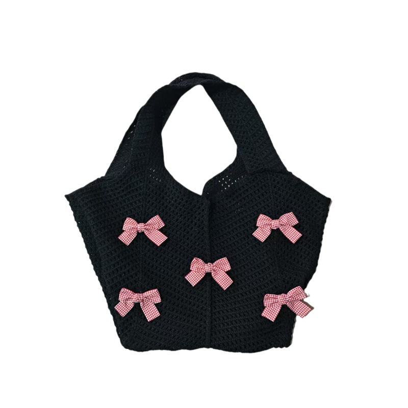 Cross-border European and American single-shoulder bags, women's underarm bags, women's woven tote bags, 2024 new Korean-style versatile knitted bags Item Picture