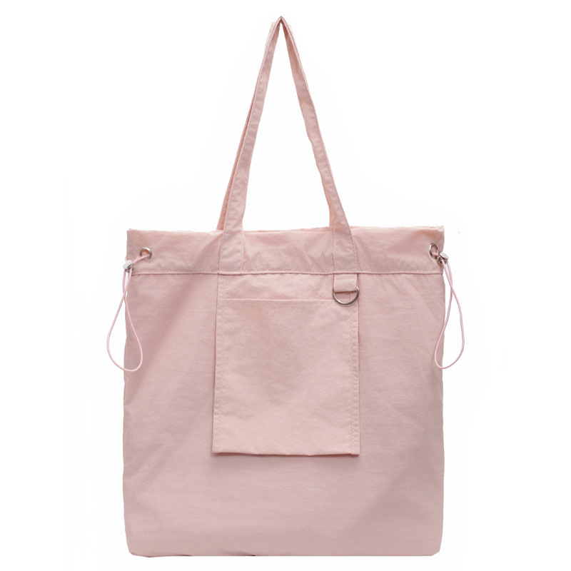 New Korean version nylon single-shoulder bag, women's large-capacity tote bag, lightweight travel, student cloth bag for commuting, Japanese style Item Picture