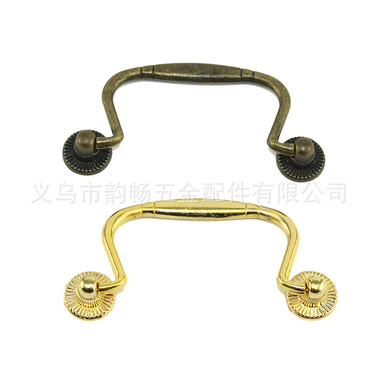 Home handles, antique-style handles, brocade boxes, wooden box handles, retro handles, drawer handles, cabinet handles, strip handles Specification drawing