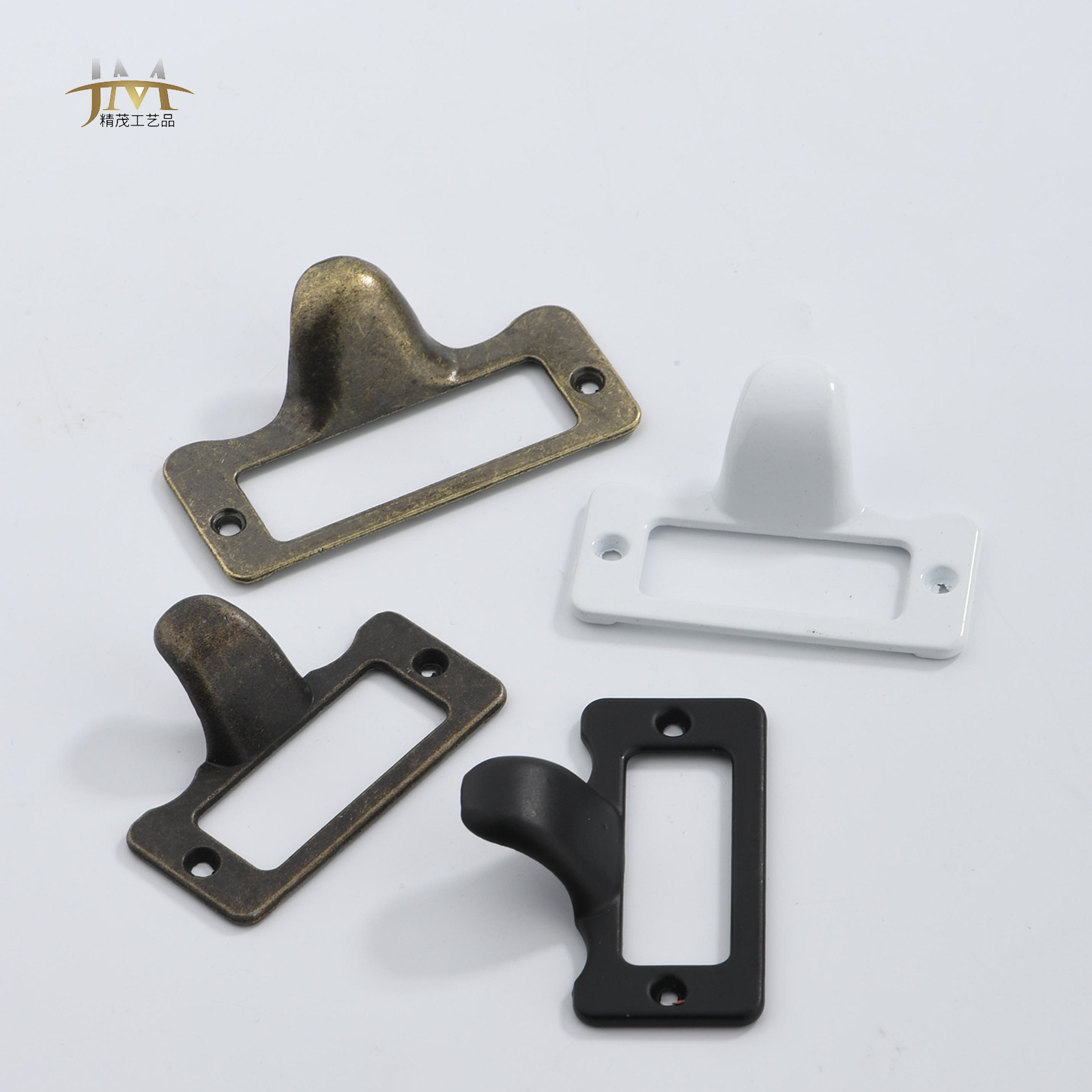 Retro handle packaging box accessories, antique alloy label frame, business card holder, exquisite furniture hardware accessories Item Picture
