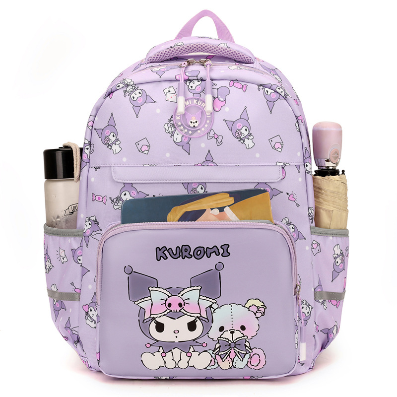 New children's travel and study bags: Cute cartoon backpack for girls in junior high school, large capacity backpack Specification drawing