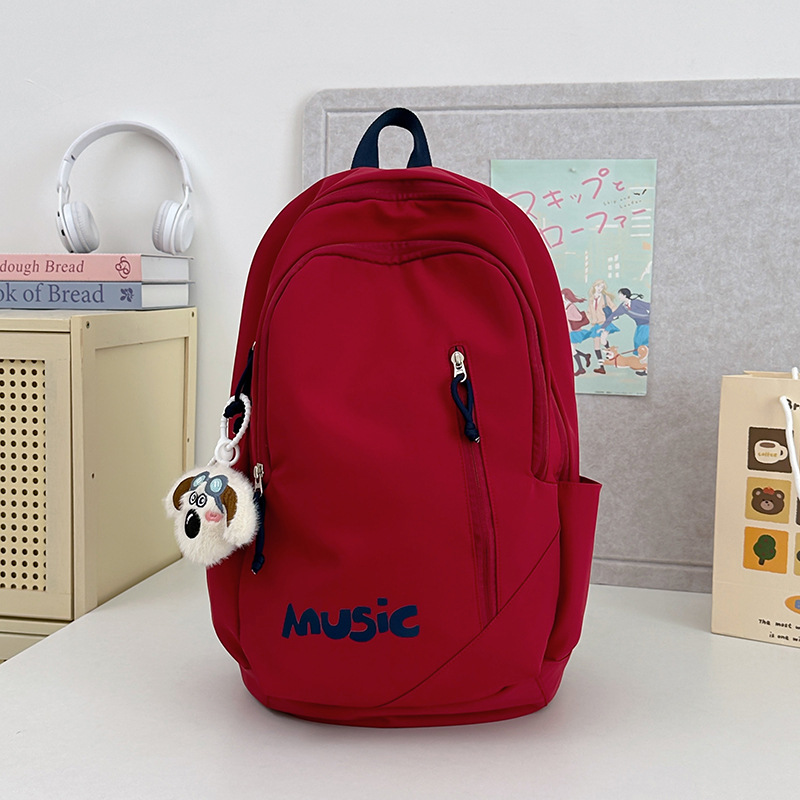 This backpack is versatile for daily use. It is a large-capacity schoolbag for high school, college and junior high school students. It is also a lightweight travel backpack with a rural style for girls details Picture
