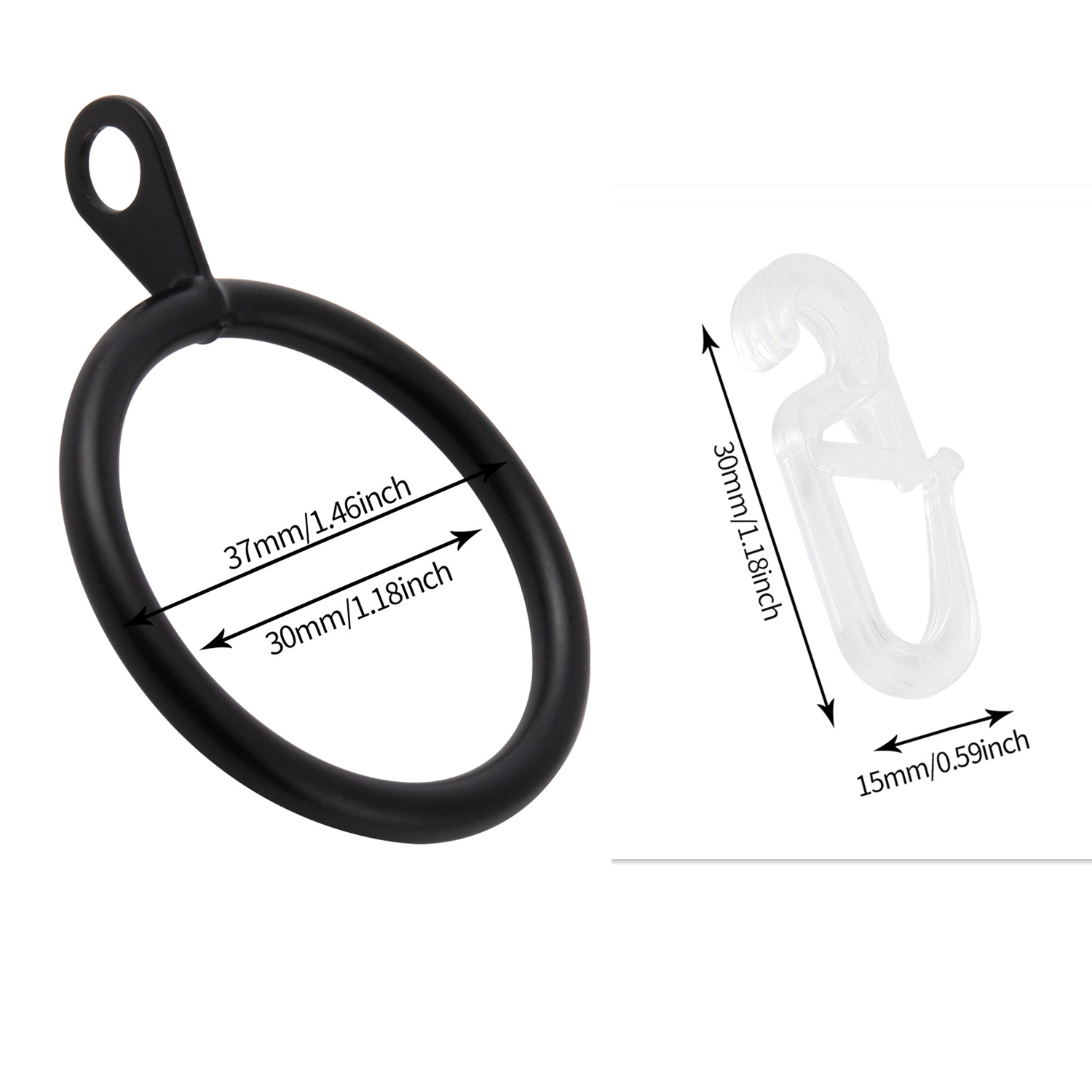 Metal curtain rings, curtain hanging rings, plastic curtain hooks, curtain accessories hooks from the manufacturer Application Scenario
