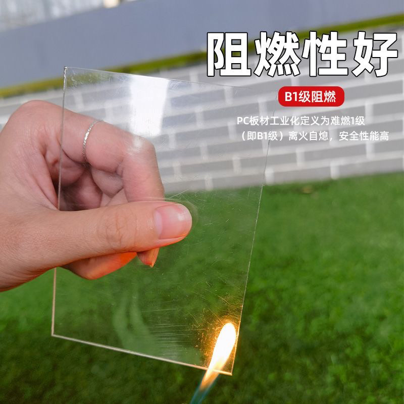 pc polycarbonate sheet, fully transparent m5mm light-transmitting plastic sheet, roof carport, canopy, transparent sheet, flat export supply Application Scenario