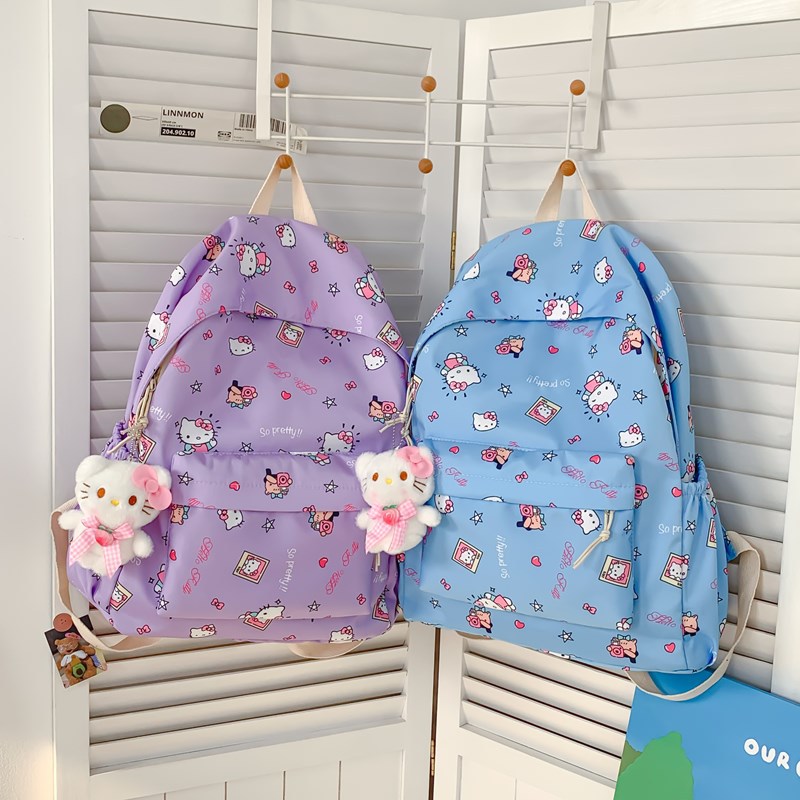 Japanese-style cute cartoon schoolbag for girls, backpack for junior high school and primary school students, large-capacity backpack, travel schoolbag Specification drawing