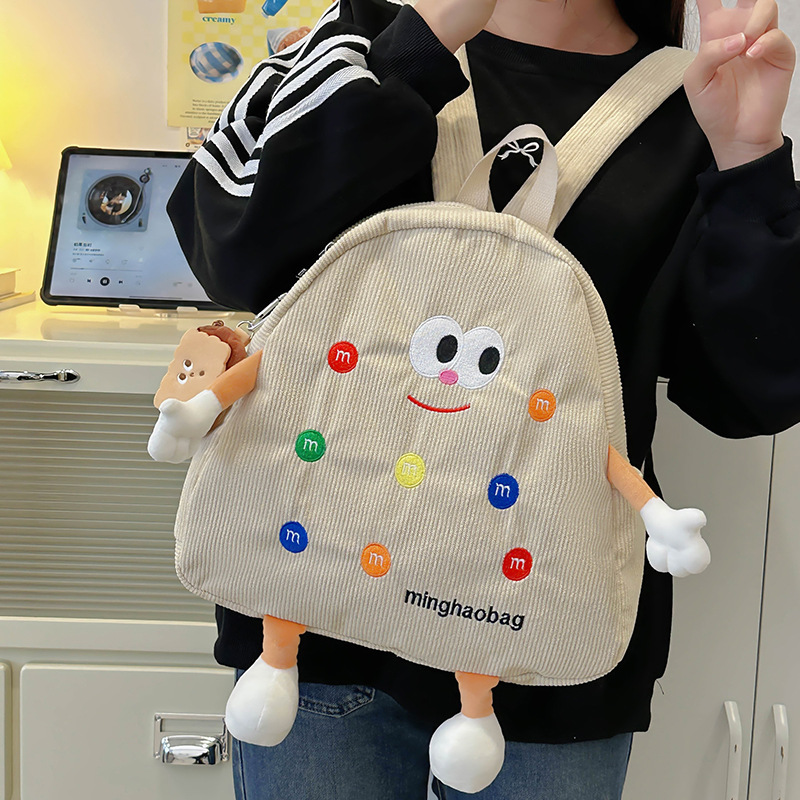 ins cute cartoon schoolbag, Japanese style autumn and winter soft girl backpack, casual and versatile student travel backpack details Picture