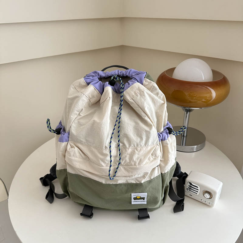 Lightweight backpacks for men and women with drawstring straps, student schoolbags, outdoor sports hiking bags, and niche durable travel backpacks details Picture