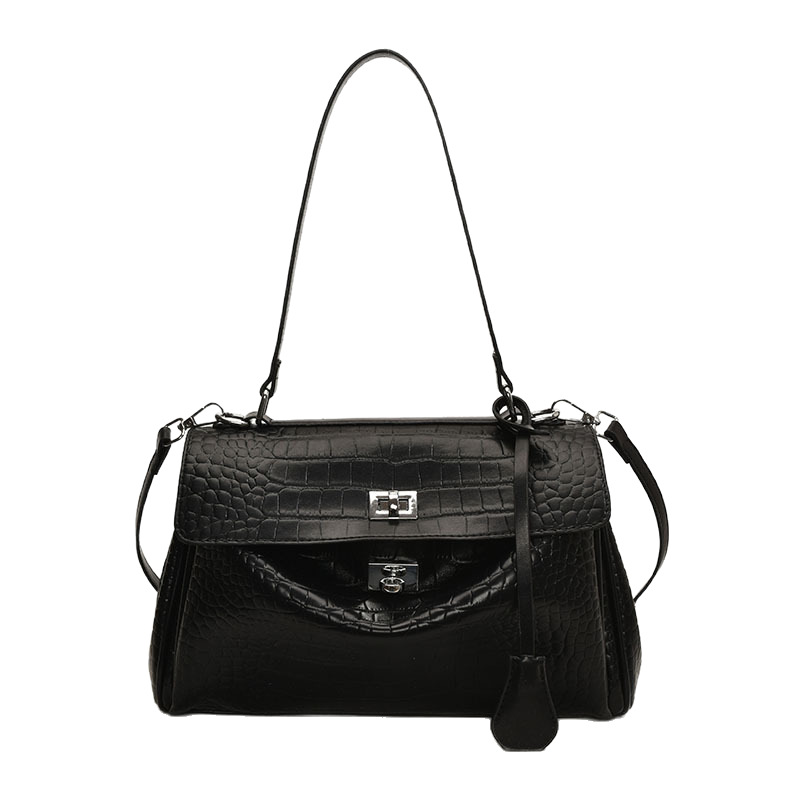 Cross-border stone-patterned large-capacity hand-held underarm bag for women 2025 new style, fashionable solid color, versatile unit price crossbody bag, trendy Item Picture
