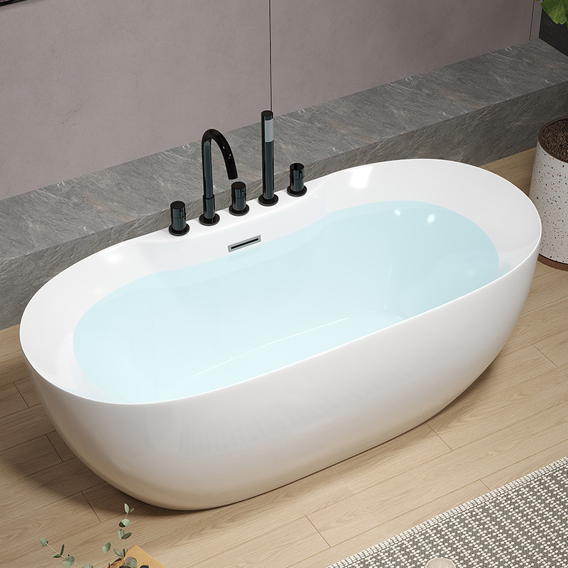 Bathroom, small household apartment, single acrylic adult seamless integrated, hotel independent bathtub, bathtub, cross-border Application Scenario