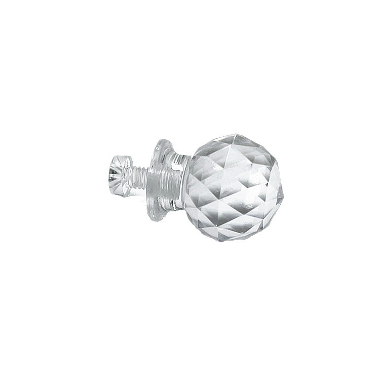 Acrylic handle with screws, tapped single-hole transparent small handle, solid crystal plastic organic handle Item Picture