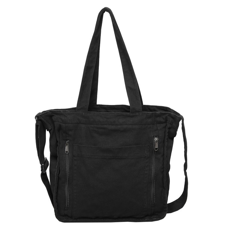 Male college student class backpack 2024 New style retro casual canvas bag, female large-capacity laid-back crossbody bag Item Picture