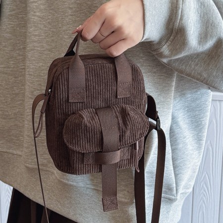 Fashionable new single-shoulder crossbody bag for 2024 autumn and winter, corduroy phone bag, outdoor sports small bag, design sense crossbody bag details Picture
