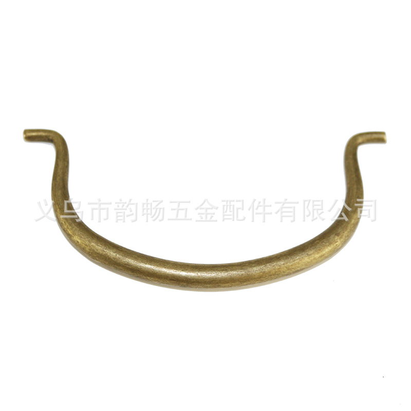 Writing desk brass handle, large drawer handle, brass medium hand, home decoration furniture, copper style, 125*46MM Specification drawing
