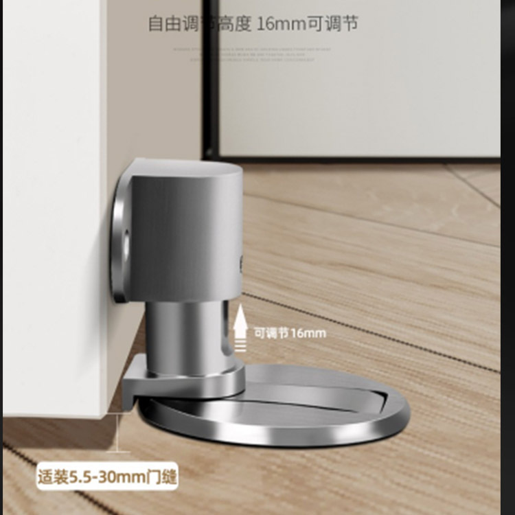The new type of door stopper and invisible door stop from Meiyi door Stop without drilling can prevent strong magnetic doors from hitting toilets and bathrooms Application Scenario