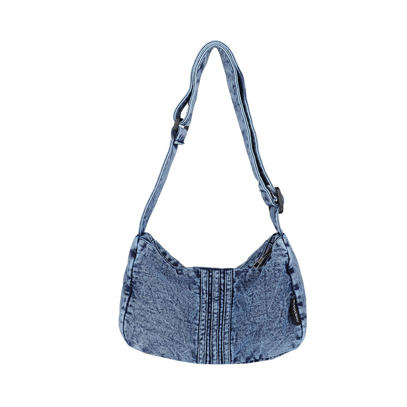 The 2025 new denim underarm bag for women is a versatile summer fashion travel, casual and commuting single-shoulder bag Item Picture
