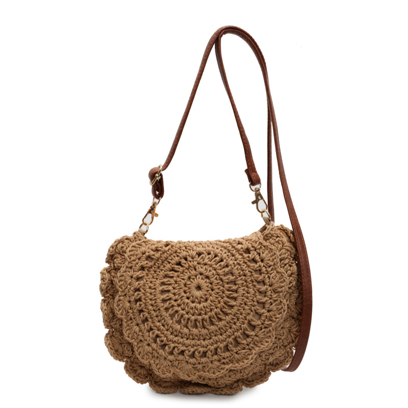 The seaside women's saddle is a versatile and off-the-beaten-path 2025 bag design, a new type of beach woven vacation travel bag for spring Item Picture