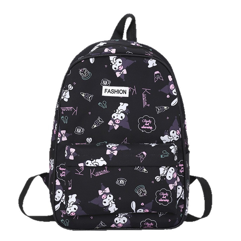 Cross-border backpack, Japanese-style simple schoolbag for junior high school and primary school students, large-capacity backpack for girls with cartoon printing and high appearance level Item Picture