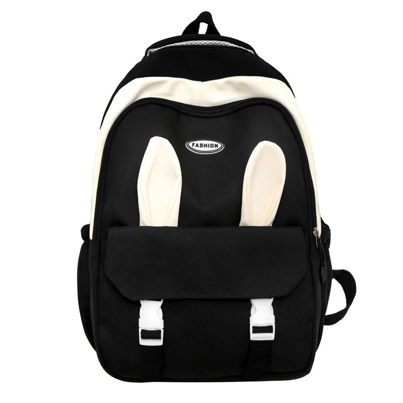 Cross-border Japanese-style girl soft girl backpack, large-capacity cute rabbit schoolbag, female high school and junior high school students backpacking trend Item Picture
