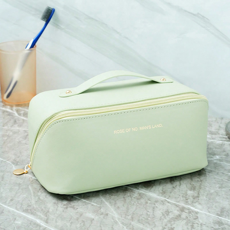 Fashionable pu pillow bag, portable travel storage bag, cross-border large-capacity toiletry bag, hand enhancement of appearance level makeup bag Specification drawing