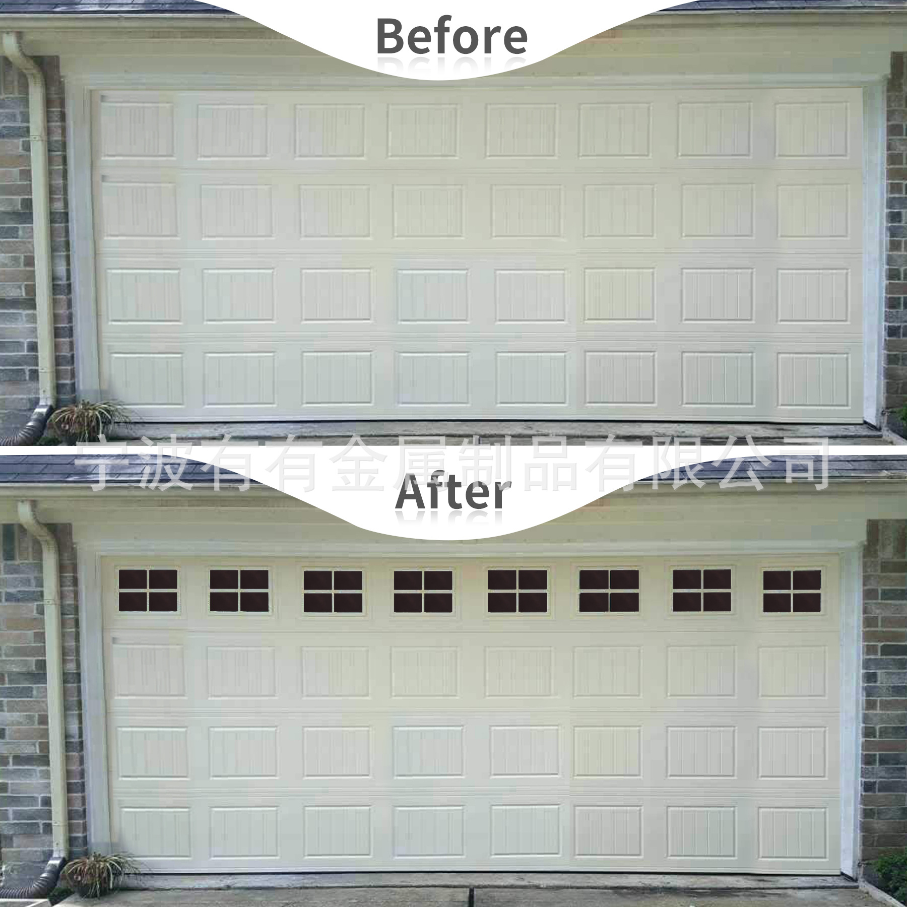 Wholesale American-style sliding doors, warehouse doors, iron doors, barn doors, garage doors, magnetic decorations, magnetic sheets, fake Windows Specification drawing