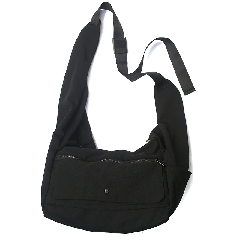 Artistic fabric bag, Hong Kong trend, cool black sports backpack, ins nylon crossbody bag, new casual single-shoulder crossbody bag for women Item Picture